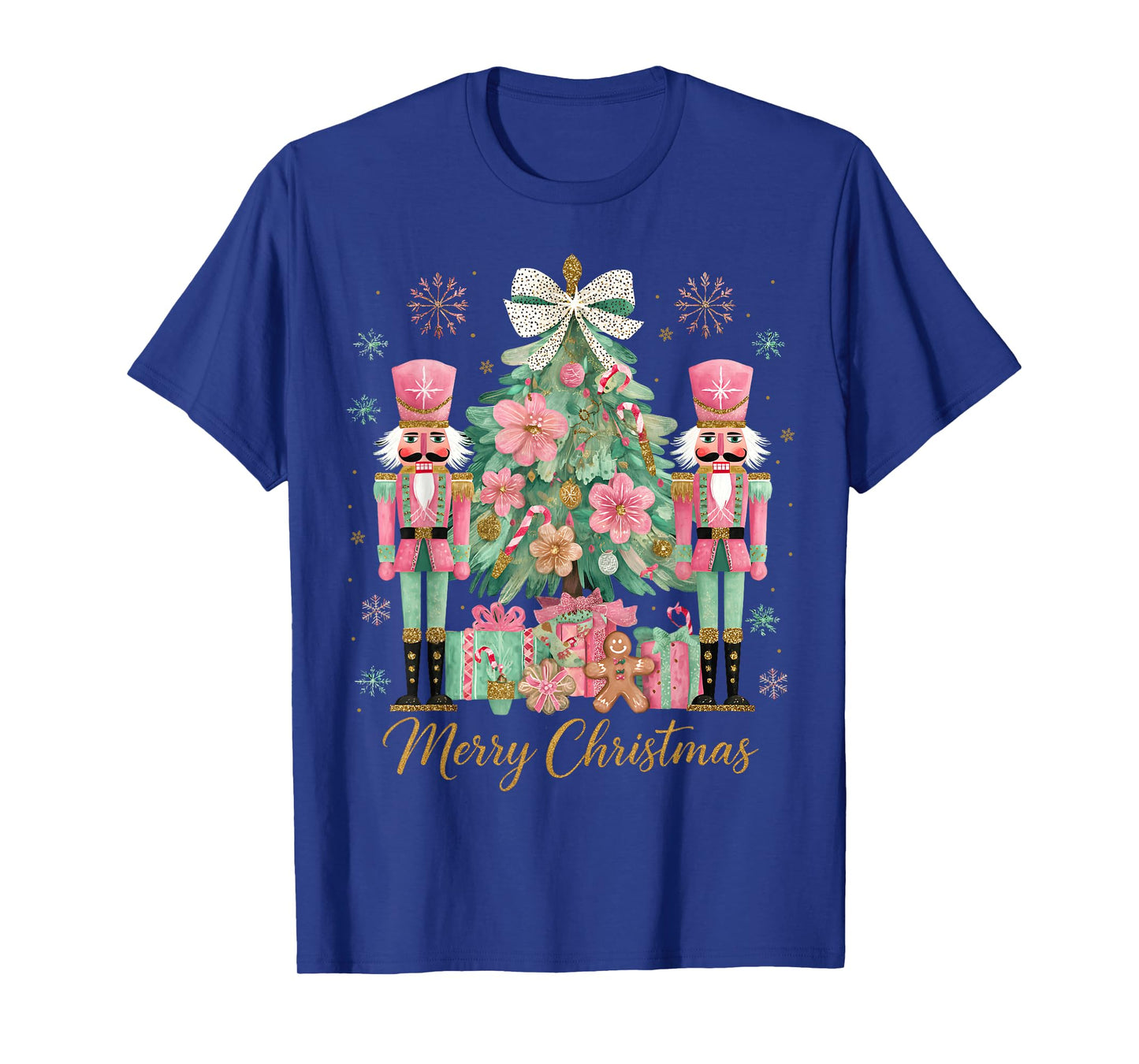 Nutcracker Merry Christmas Tree Ballet Dance Women Kids Girl T-Shirt
