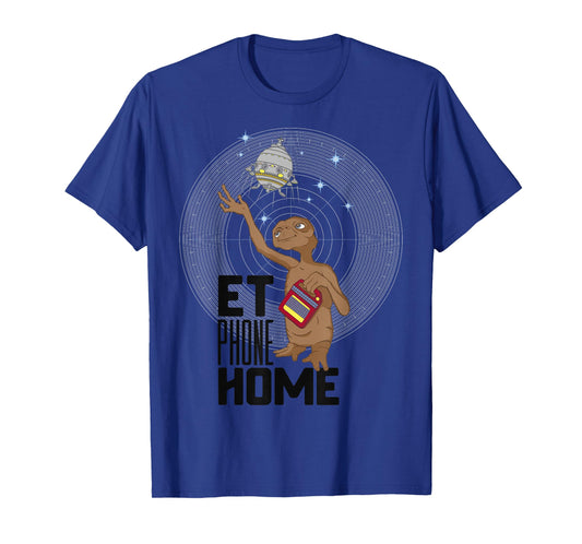 E.T. Phone Home Spaceship Flying Away Graphic T-Shirt T-Shirt