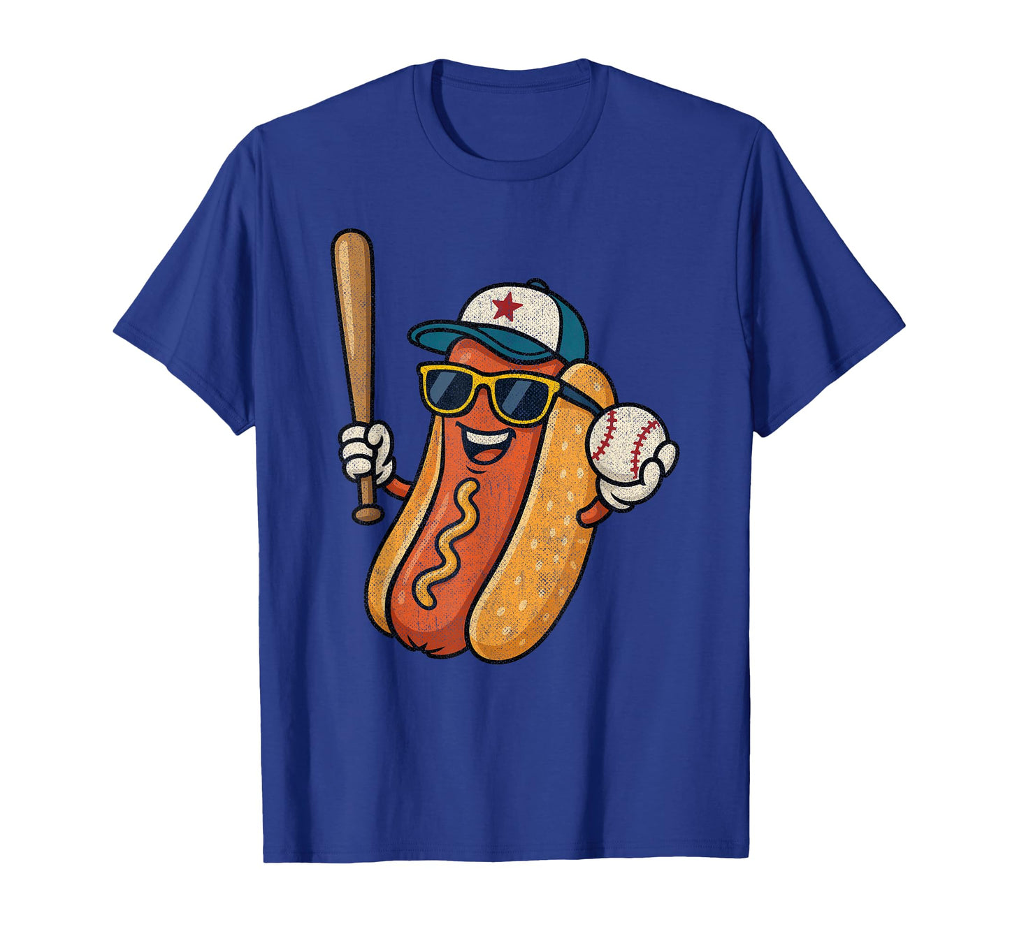 Retro Vintage Baseball Hot Dogs - Funny Baseball Hot Dog T-Shirt