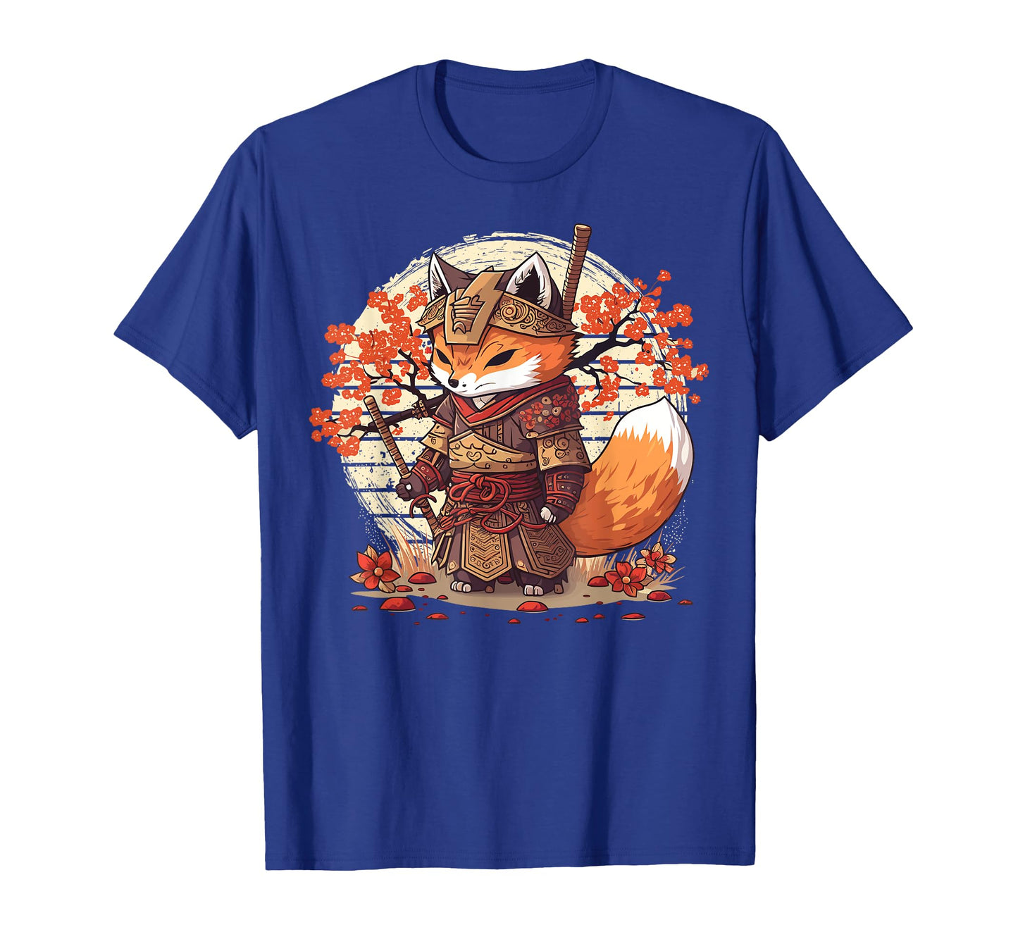 Samurai Fox Warrior Japanese Ninja Fox Kawaii T-Shirt