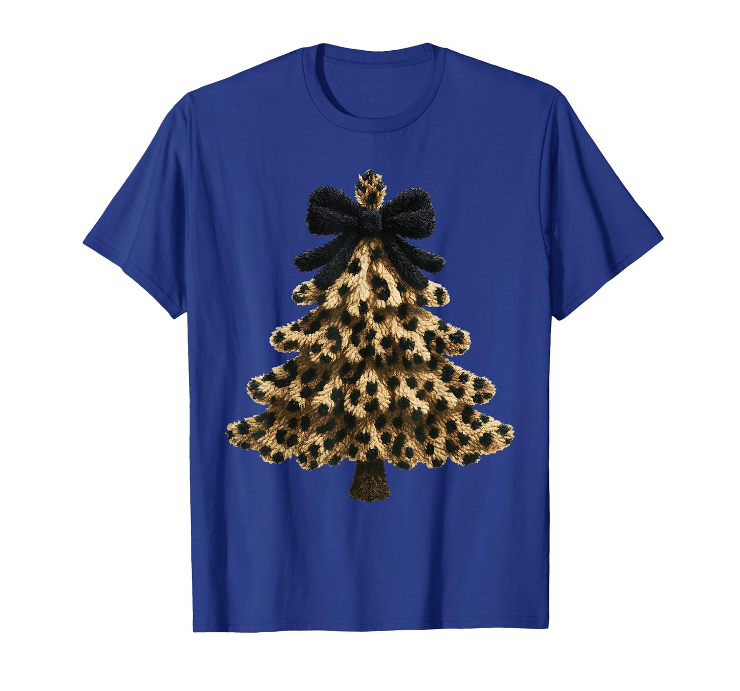 Women Coquette Bow Leopard Christmas Tree Xmas Holiday Kids T-Shirt