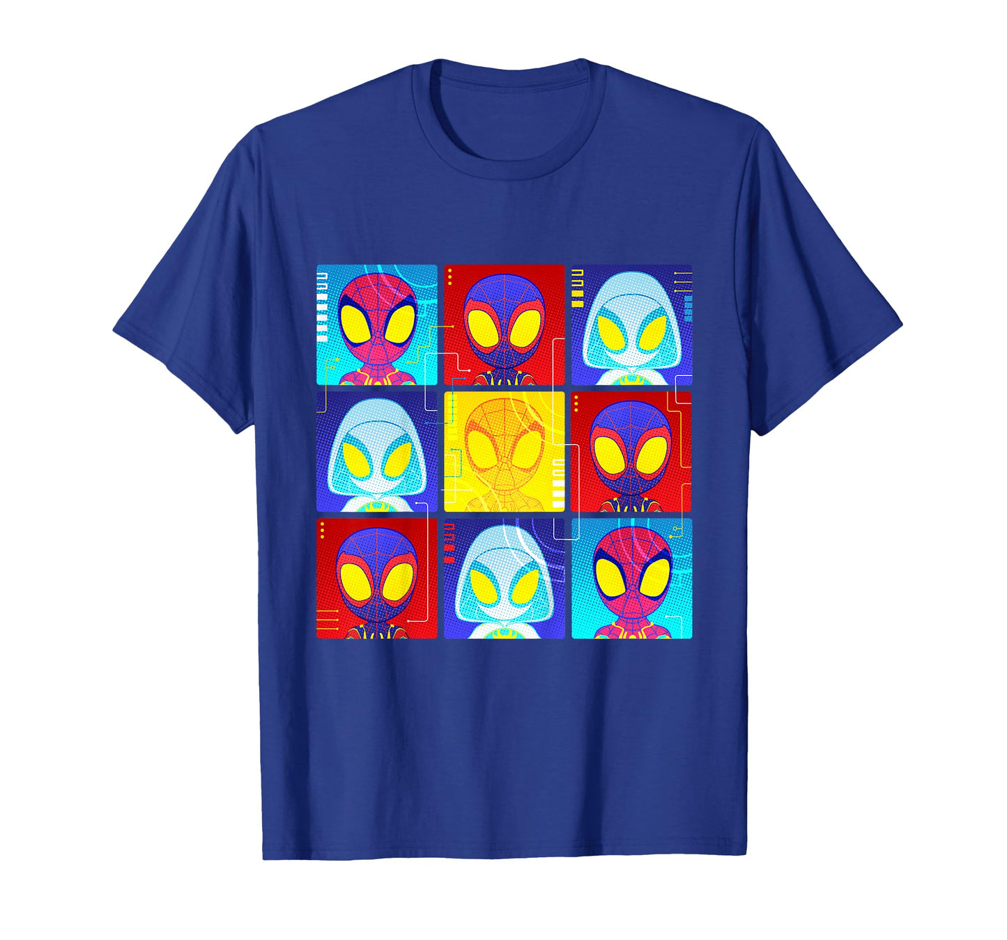 Marvel Spidey and His Amazing Friends Web-Spinners Face Grid T-Shirt