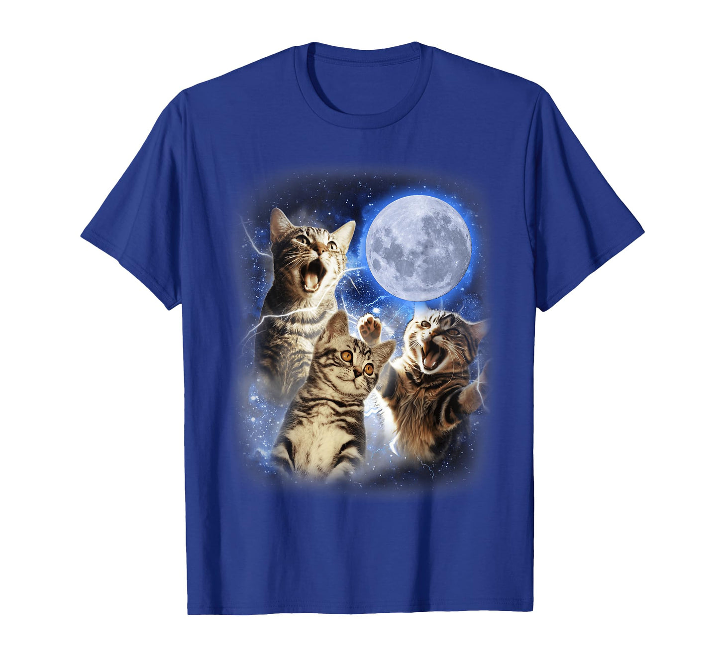 Three Cat Moon 3 Cat - Wolfs Cute Kitten Funny Cats Men Women Kids T-Shirt