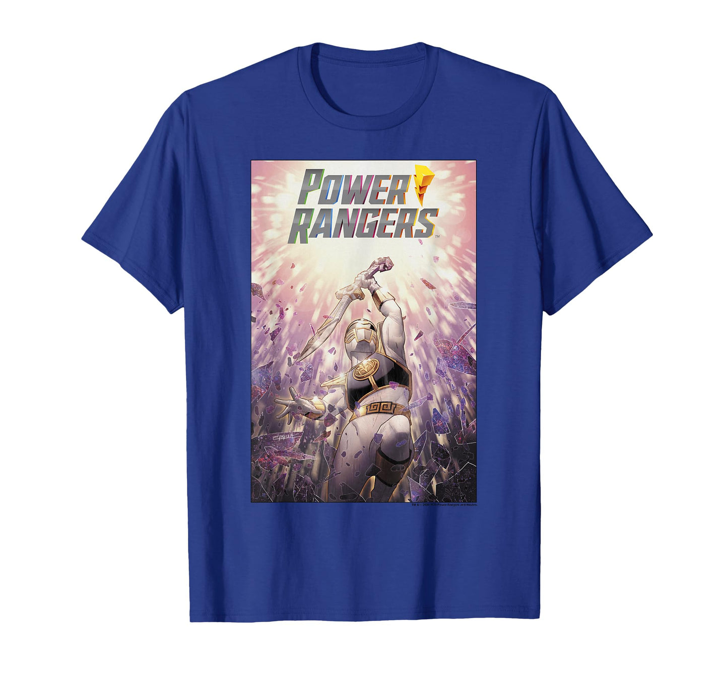 Power Rangers Mighty Morphing Group Battle Comic Poster T-Shirt