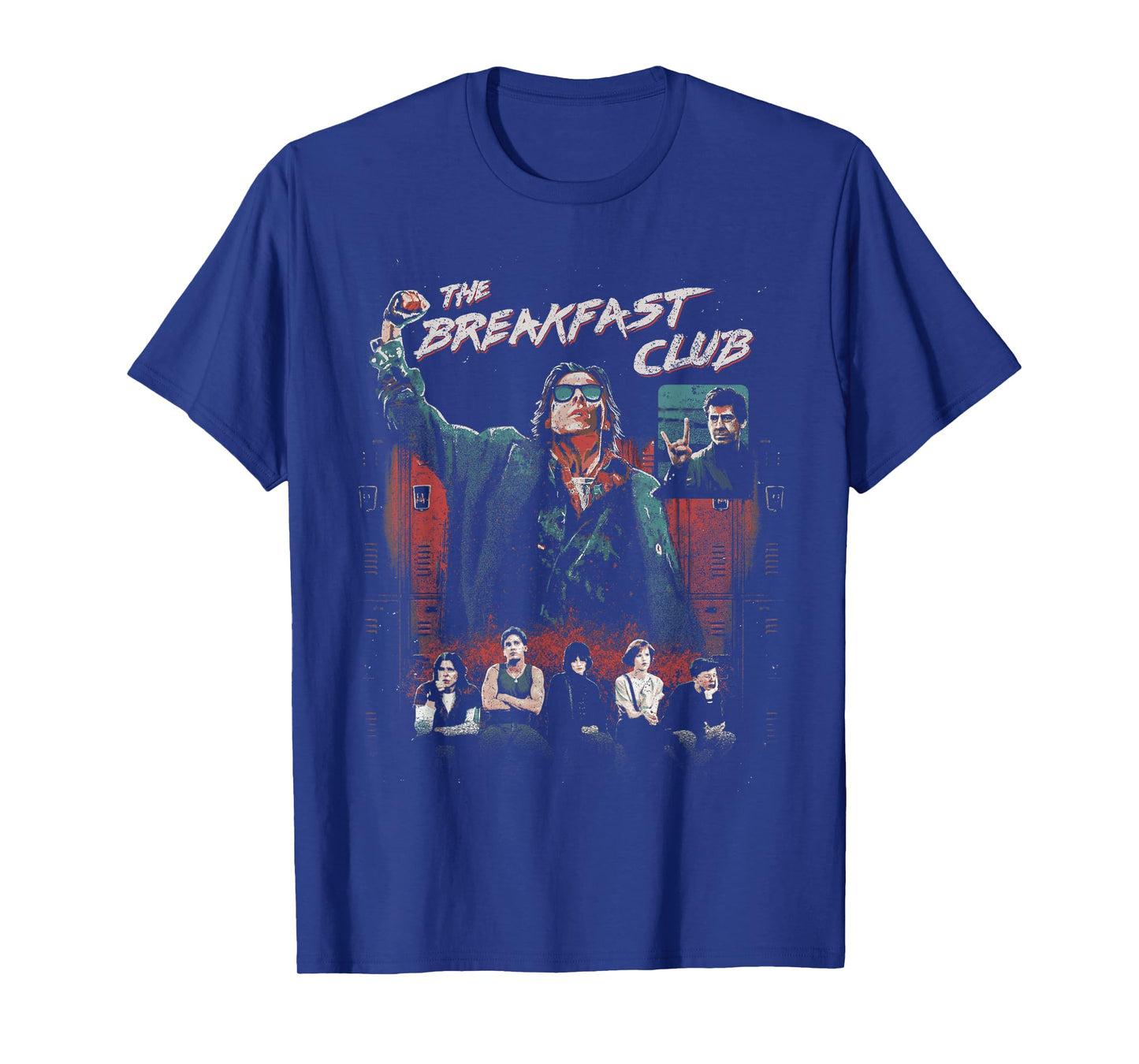 Breakfast Club Group Shot Painted Distressed T-Shirt Small