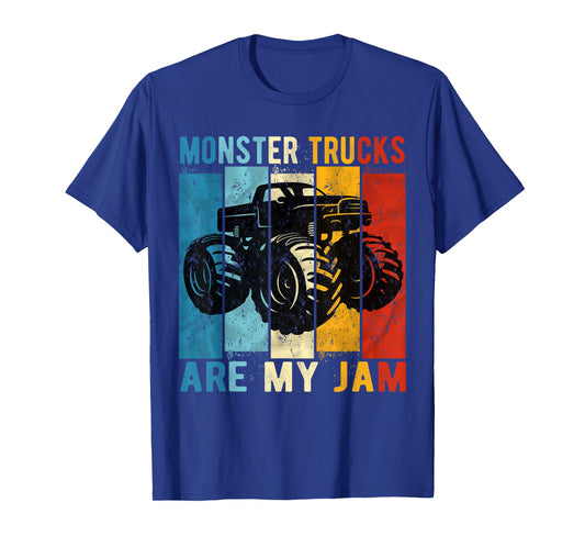 Monster Trucks Are My Jam Vintage Retro Monster Truck T-Shirt