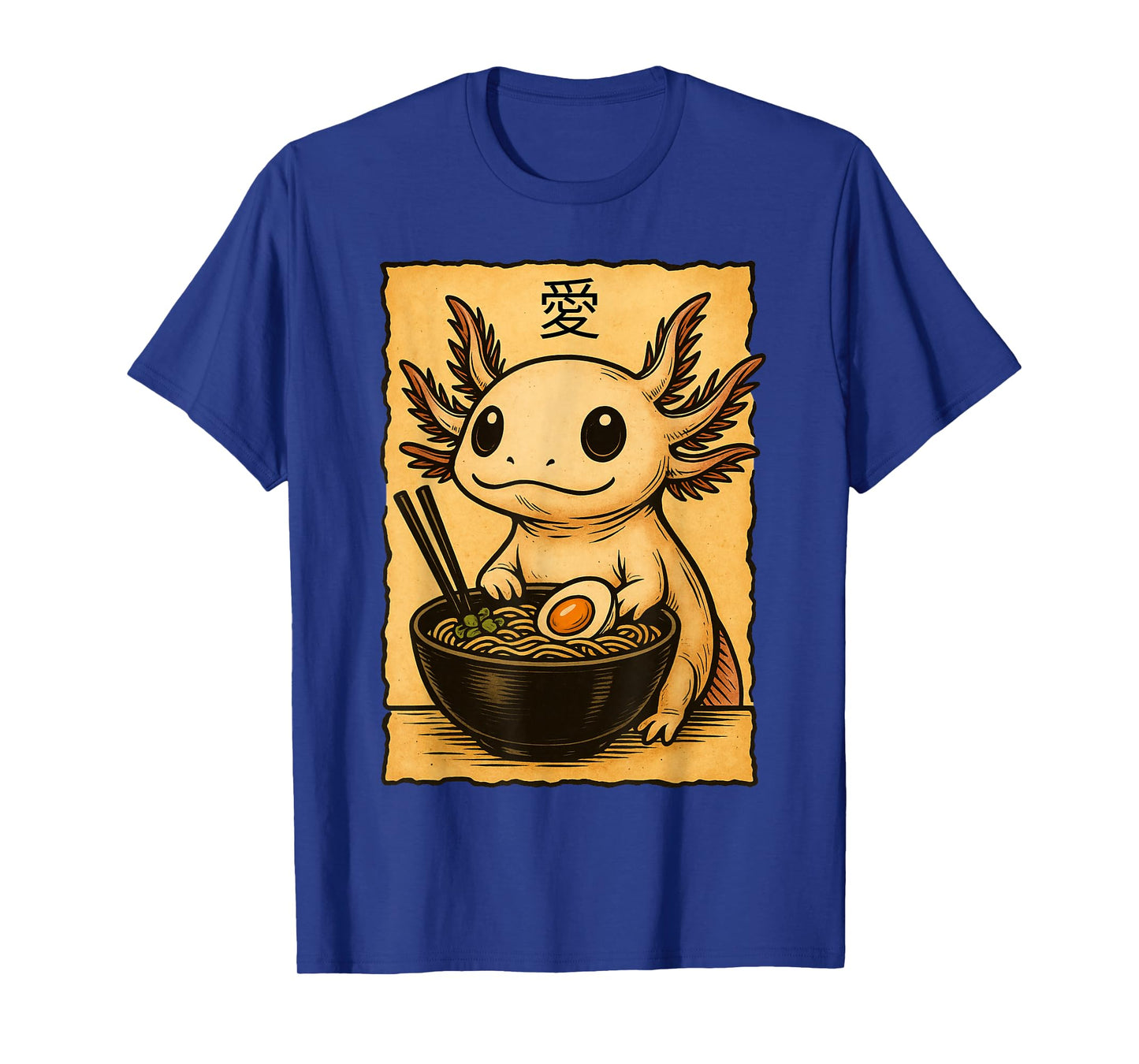 Funny Axolotl Ramen Tee Japanese Kawaii Anime Axolotl T-Shirt
