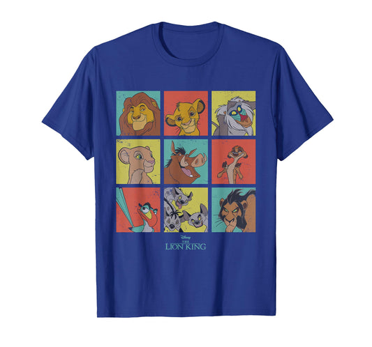 Disney The Lion King Characters 90s Grid T-Shirt