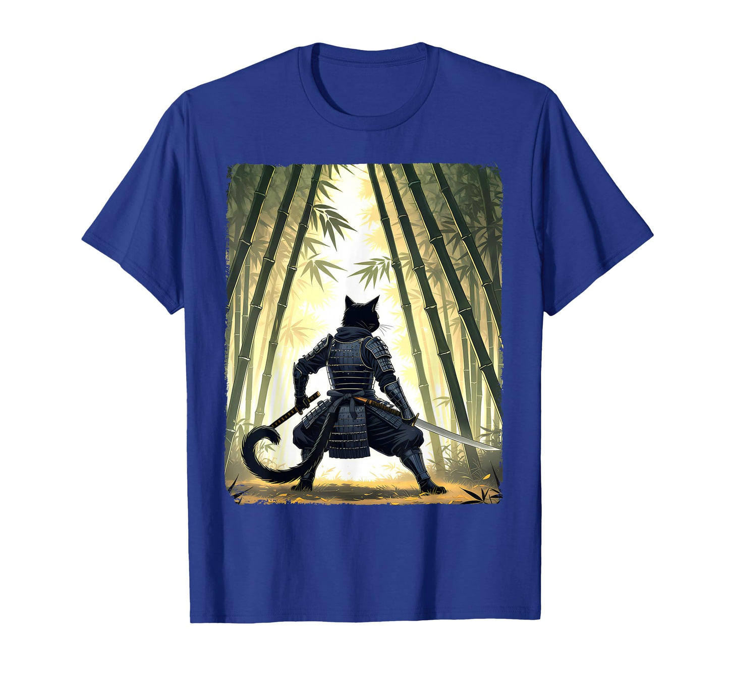 Samurai Cat Warrior Vintage Ukiyo-e Art Japanese Graphic T-Shirt
