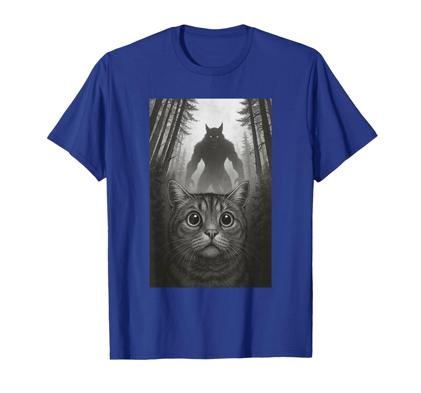 Cat Selfie With Werewolf Funny T-Shirt