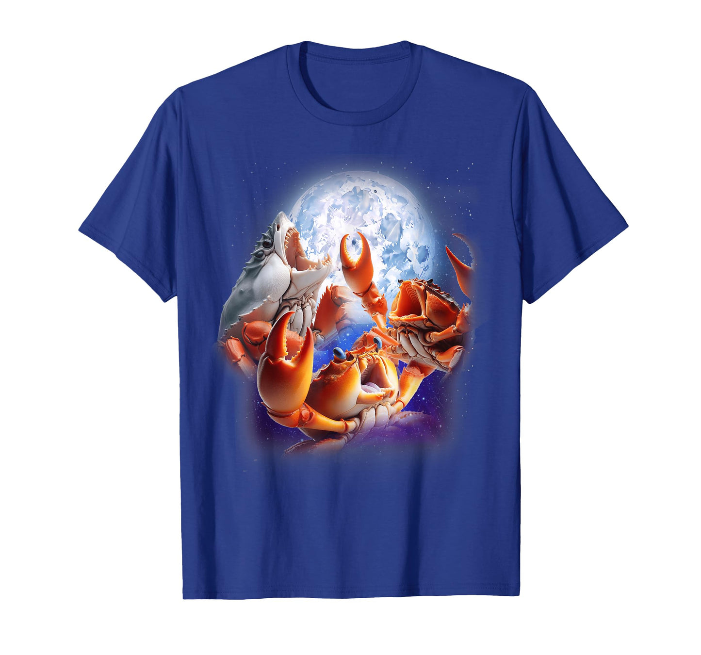3 Crabs Howling At The Moon Funny Crab Lover Seafood Boil T-Shirt