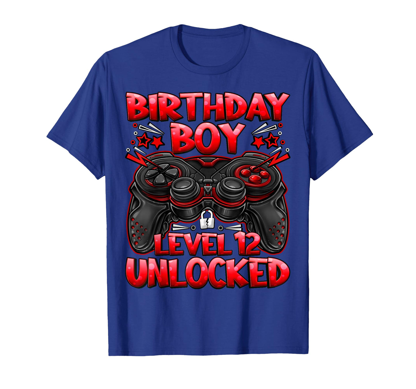 Birthday Boy Level 12 Unlocked 12th Birthday Gaming Gifts T-Shirt