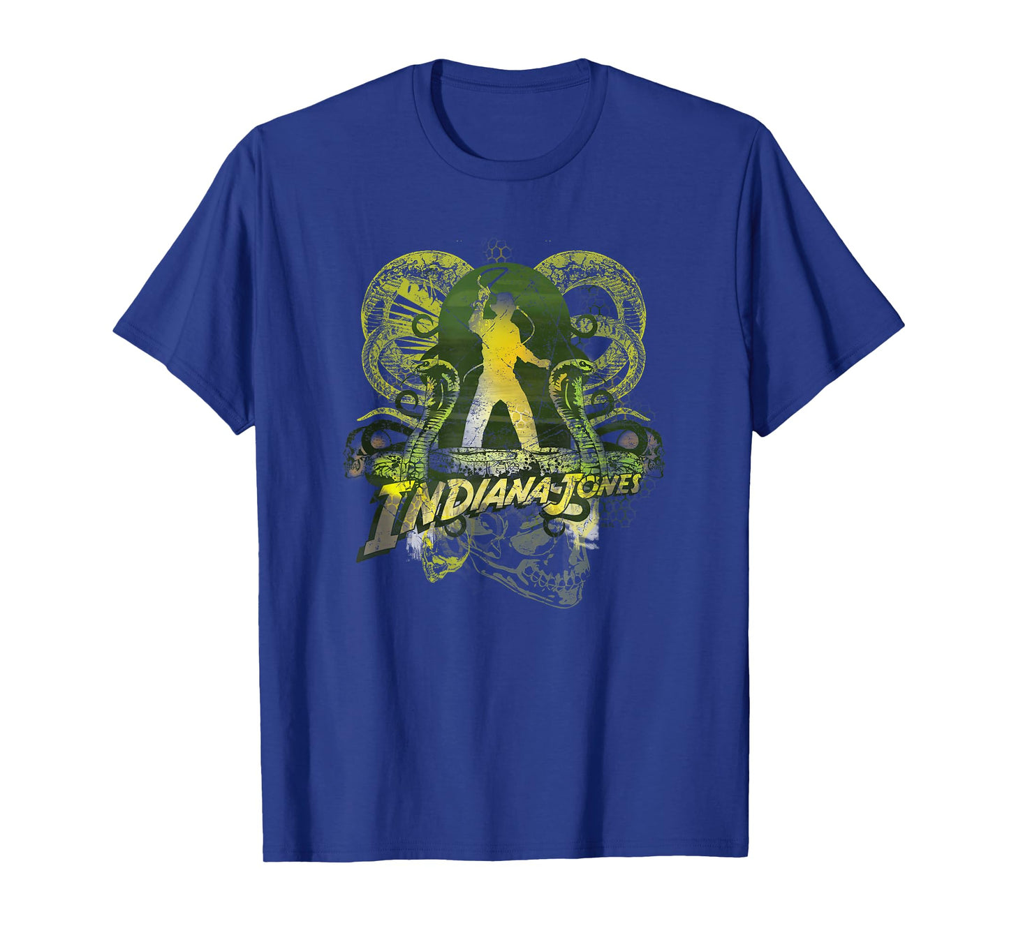 Lucasfilm Indiana Jones Snakes and Skulls Adventure Vintage T-Shirt