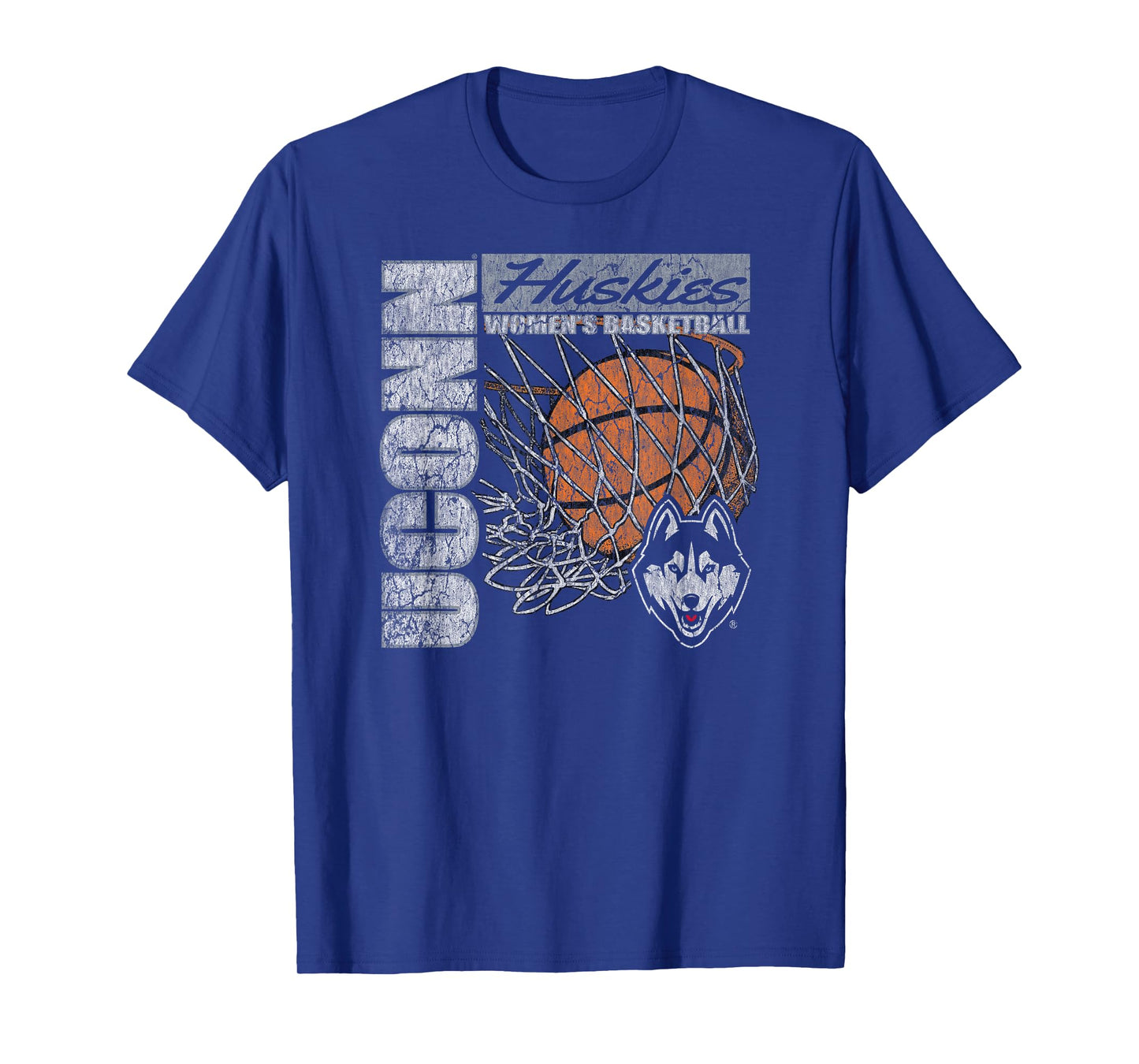 Connecticut Huskies Women's Basketball Vintage 90's Navy T-Shirt