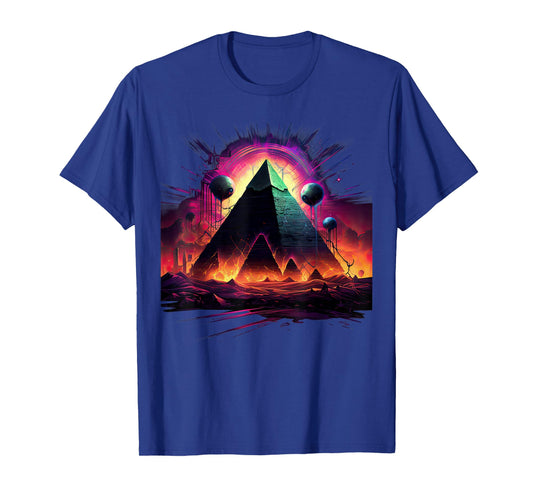 Aliens UFO Egyptian Pyramids | Science Fiction Alien T-Shirt