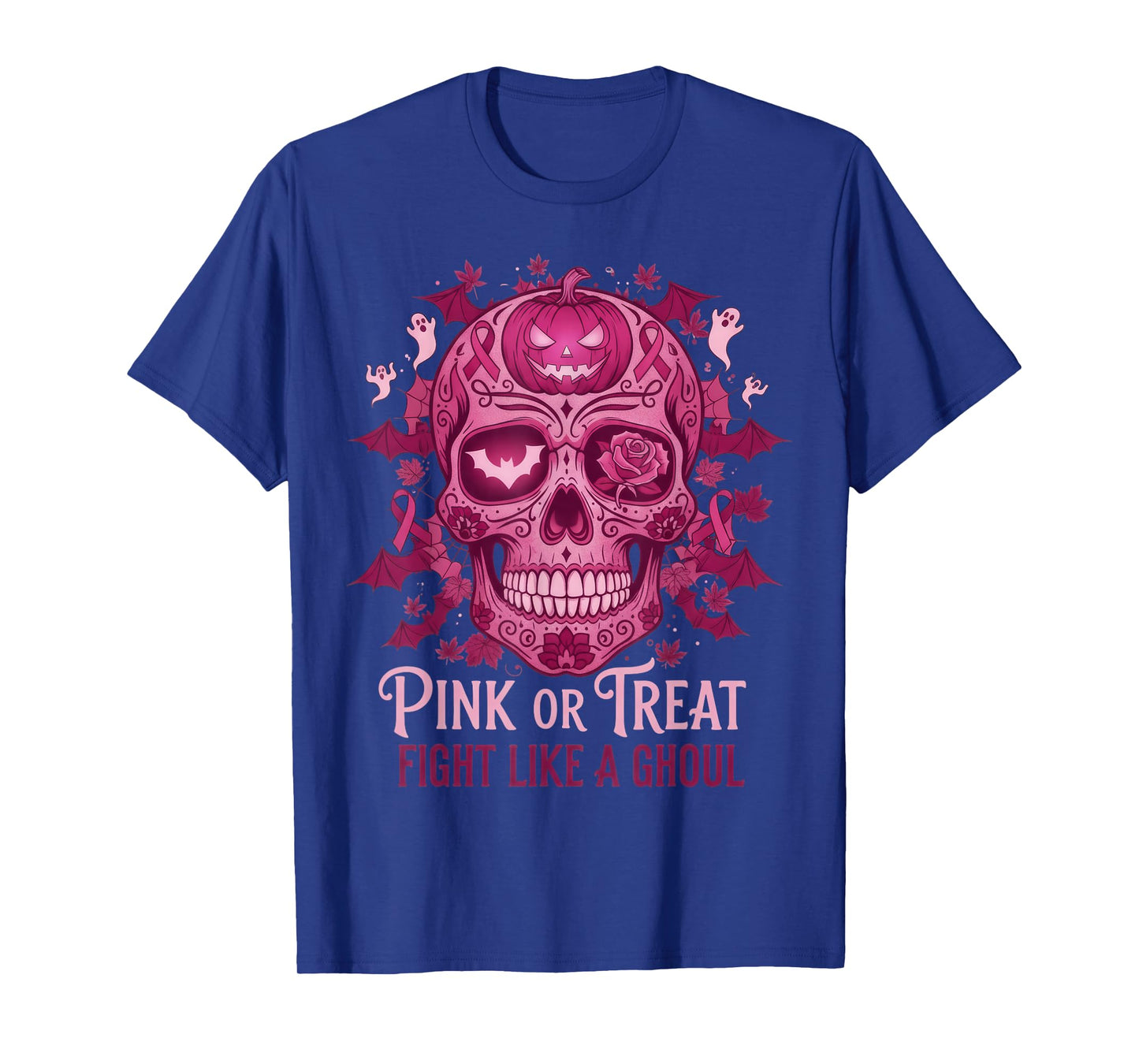 October Pink, Halloween Breast Cancer Awareness Ribbon T-Shirt