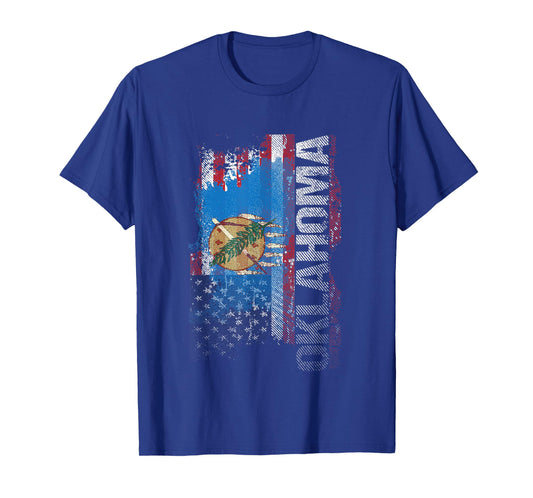 Oklahoma State USA Flag Souvenir Gift Women Kids Men T-Shirt