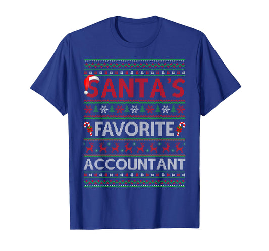 Santa Favorite Accountant Ugly Christmas Sweaters Funny Xmas T-Shirt