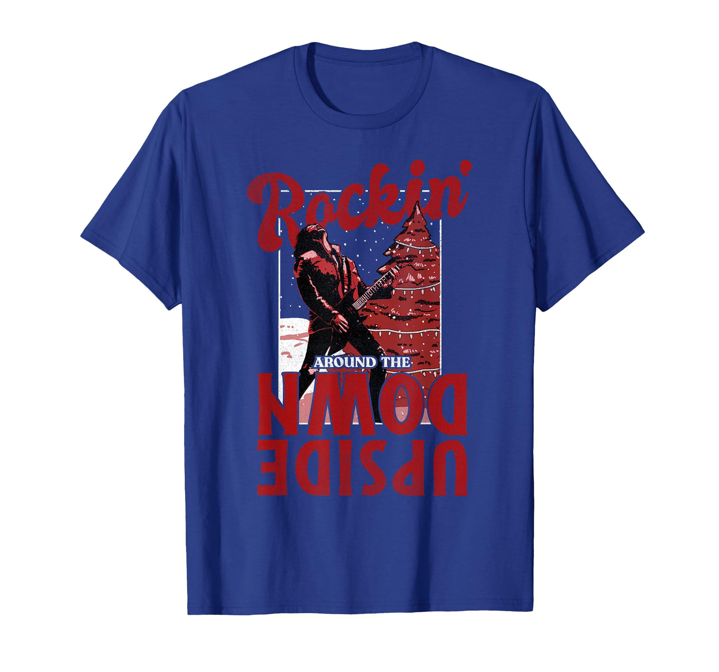 Stranger Things Christmas Eddie Munson Rockin' Upside Down T-Shirt
