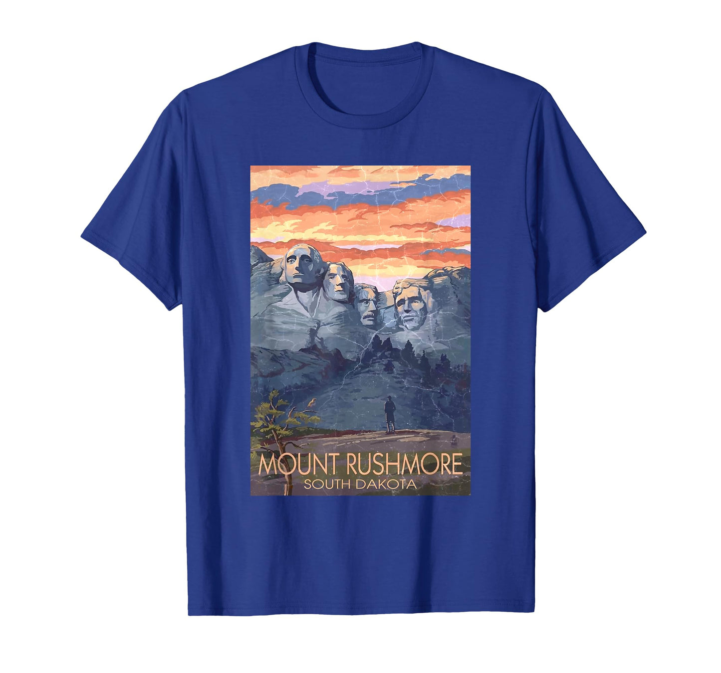 Vintage Mount Rushmore North Dakota Large Graphic T-Shirt