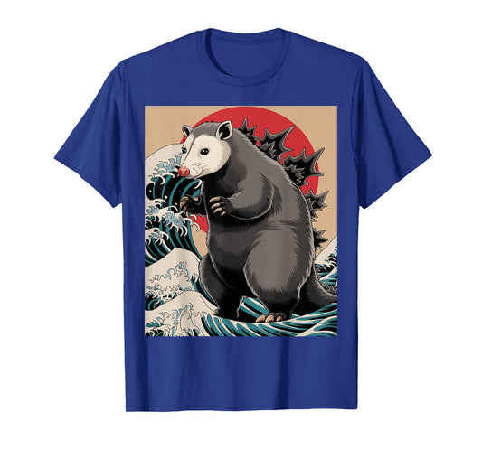 Funny Opossum Kaiju Monster Vintage Japanese Art Anime Retro T-Shirt