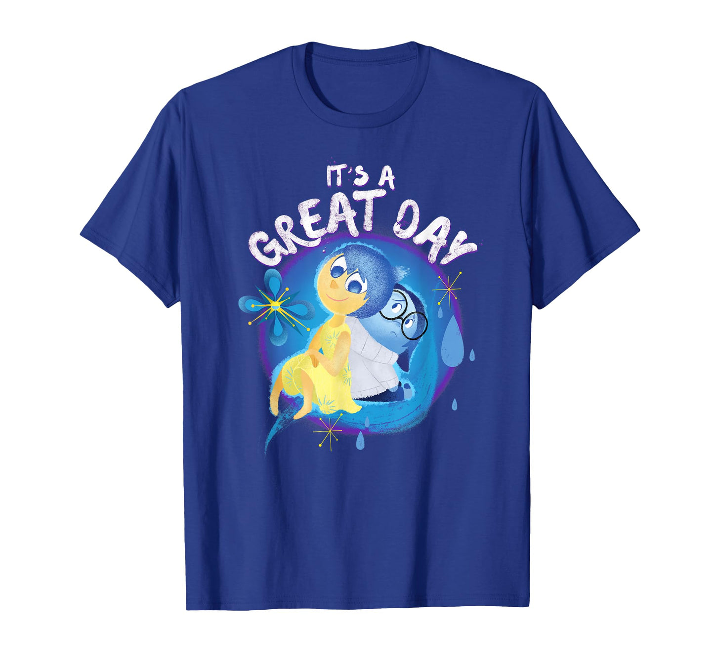 Disney Pixar Inside Out Great Day Joy & Sadness Portrait T-Shirt