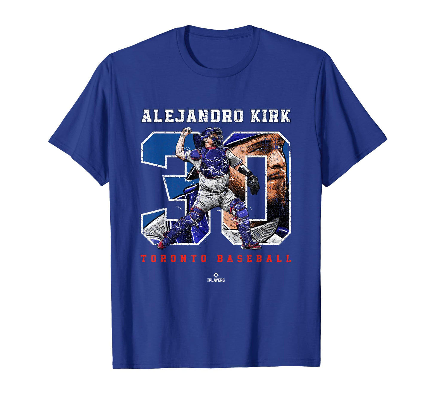 Number and Portrait Alejandro Kirk Toronto MLBPA T-Shirt
