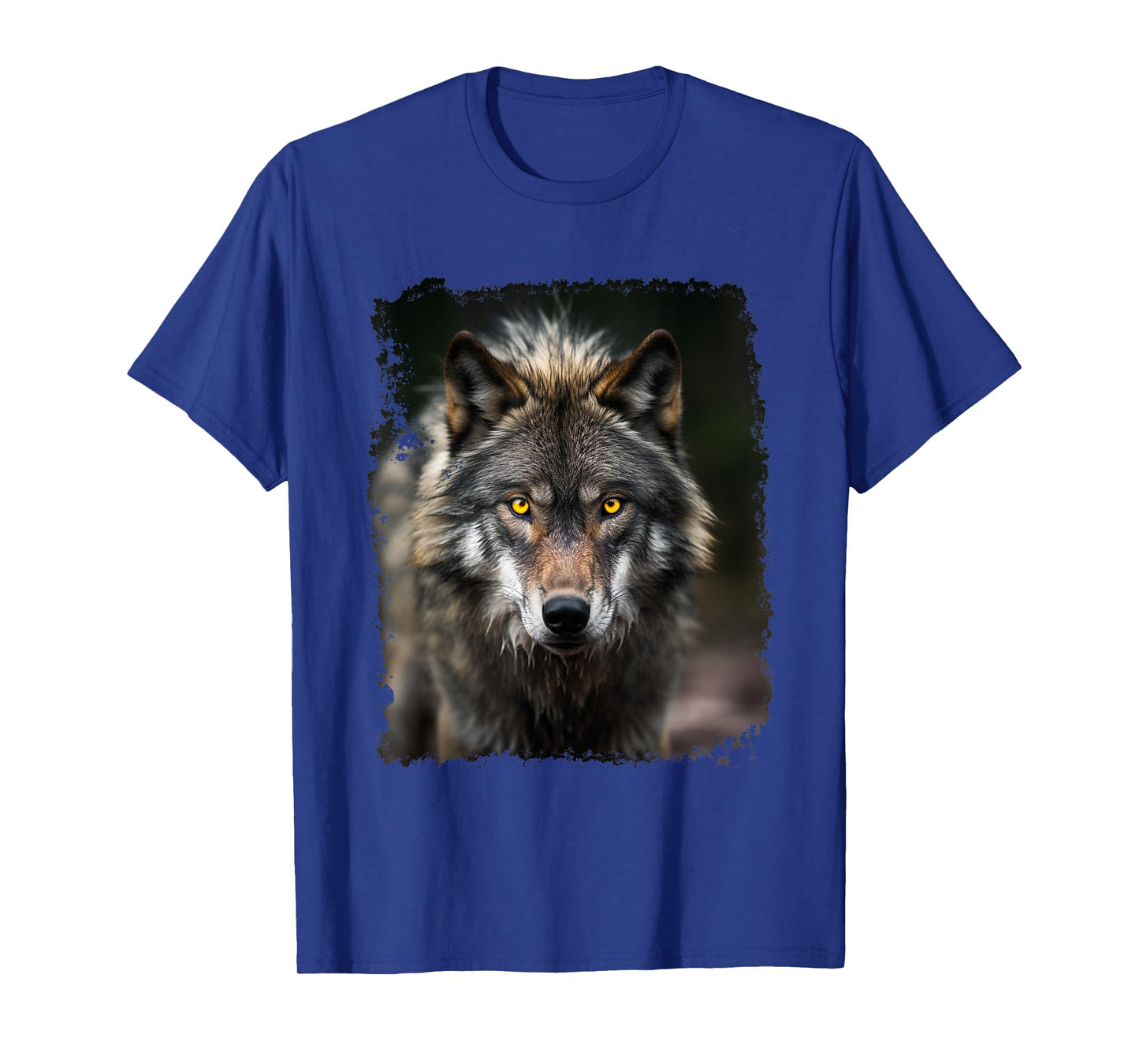Noah&Friends Unisex Vintage Wolf T-Shirt, Black, Small, Short Sleeve