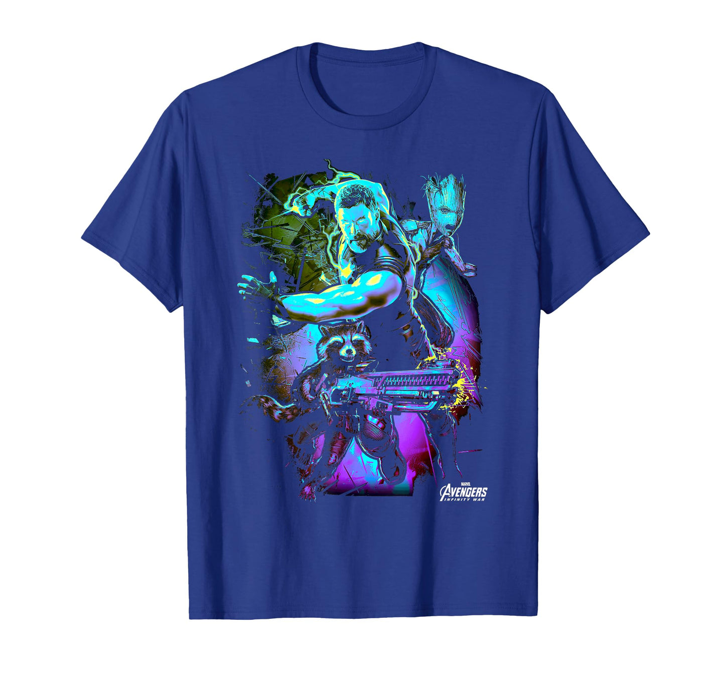 Marvel Infinity War Thor Rocket Groot The Power Trio T-Shirt T-Shirt