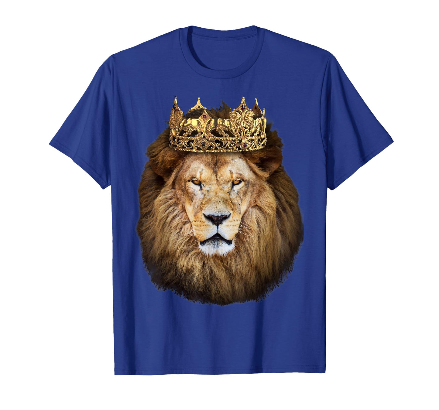 Lion Head Golden Crown Art Canvas King T shirt T-Shirt