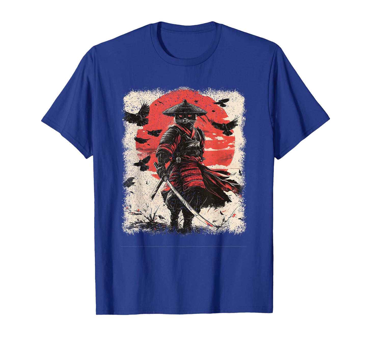 Samurai Cat, Vintage Japanese Warrior Art | Anime & Samurai T-Shirt