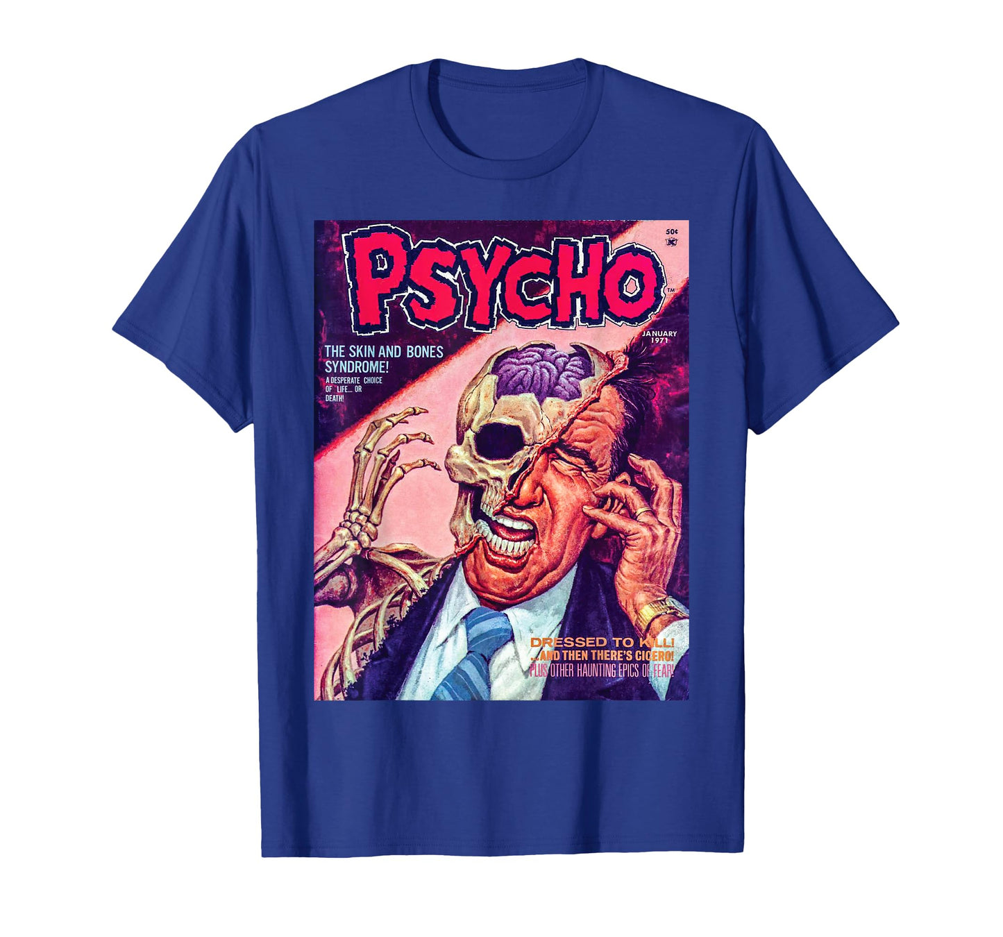 Skull Halloween Horror Vintage Comic Book Retro Funny Scary T-Shirt