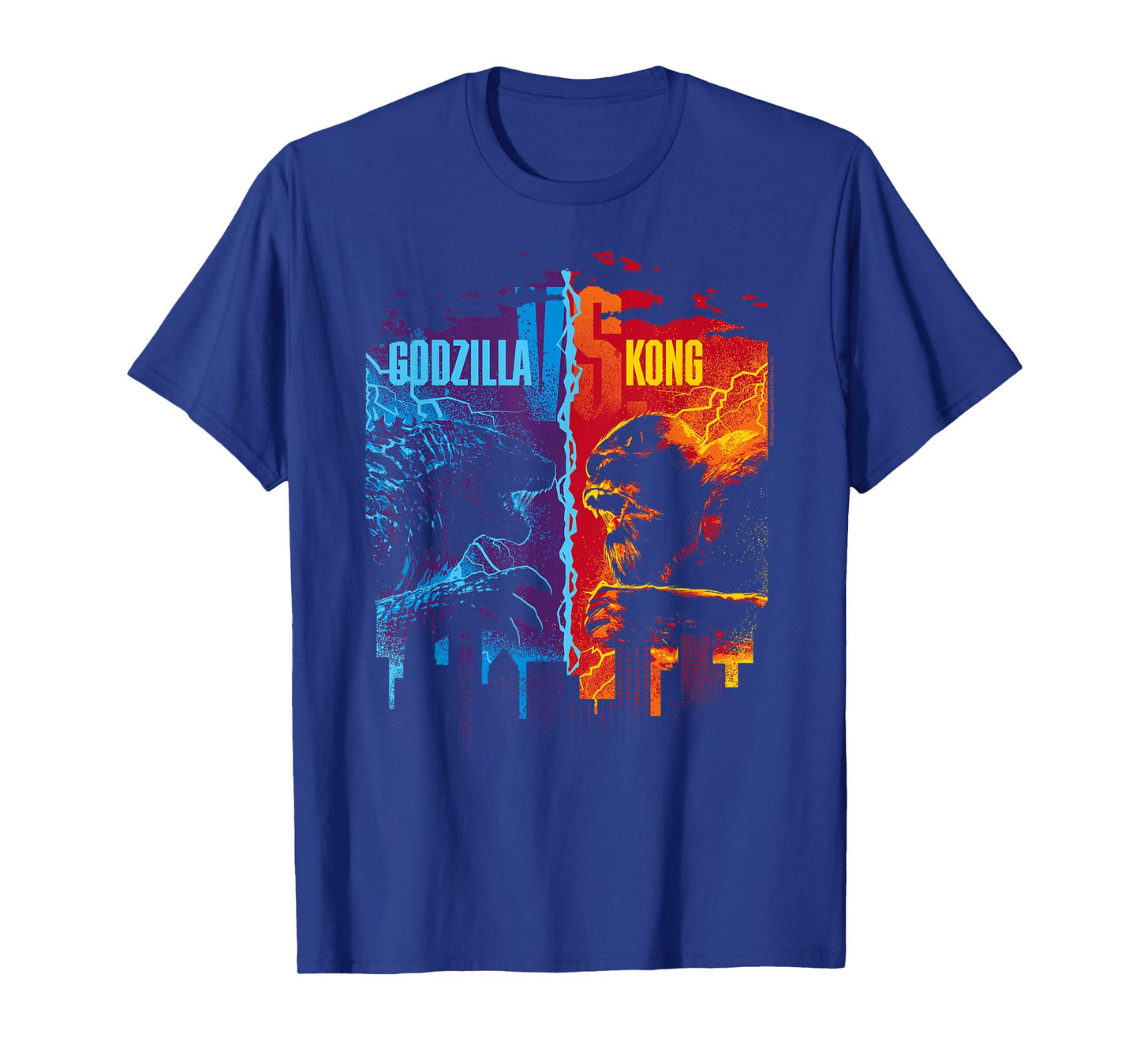 Godzilla x Kong T-Shirt, Unisex-Adults, Short Sleeve, Black, Small