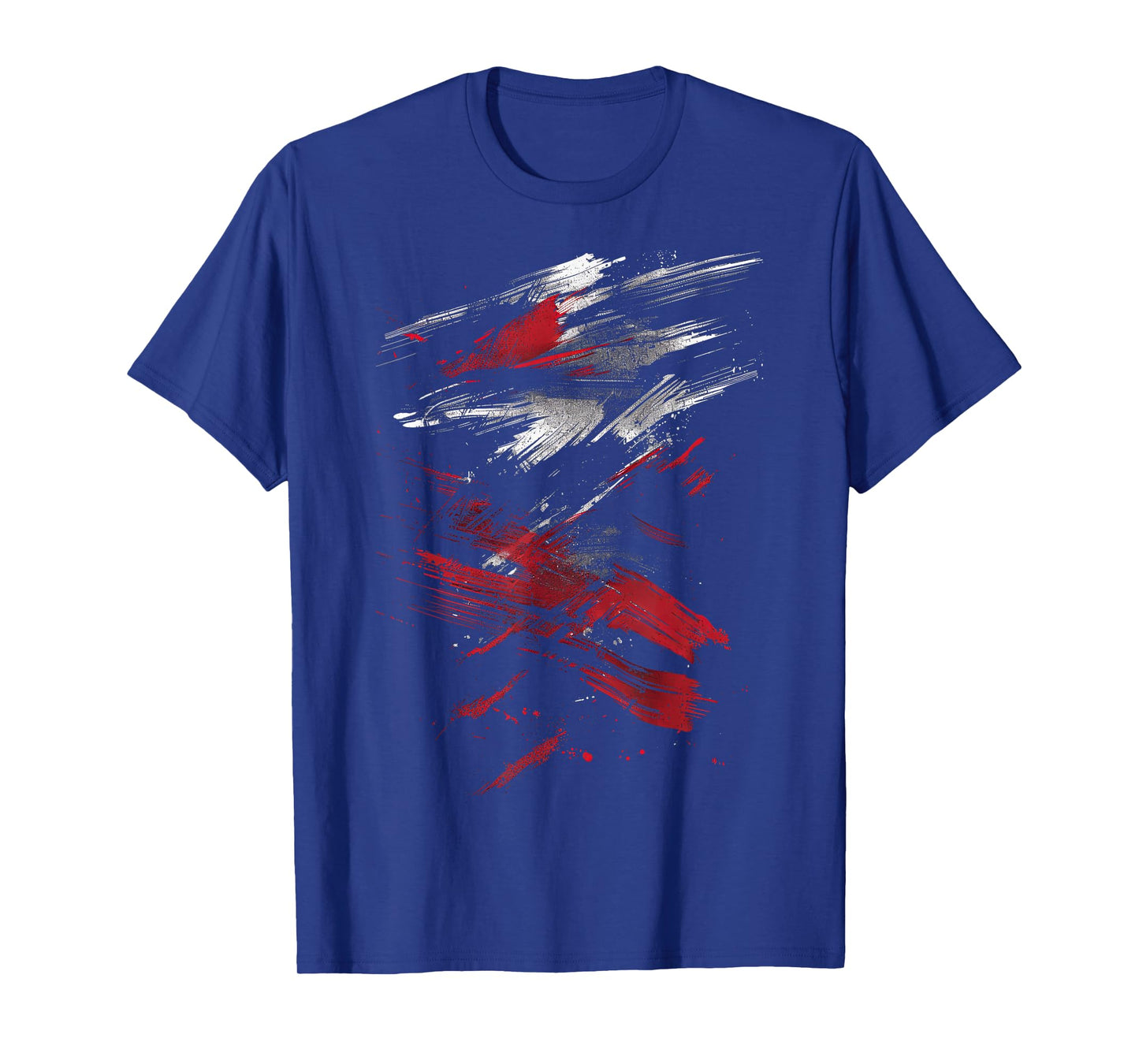Red and Black Dynamic Splatter Graphic T-Shirt