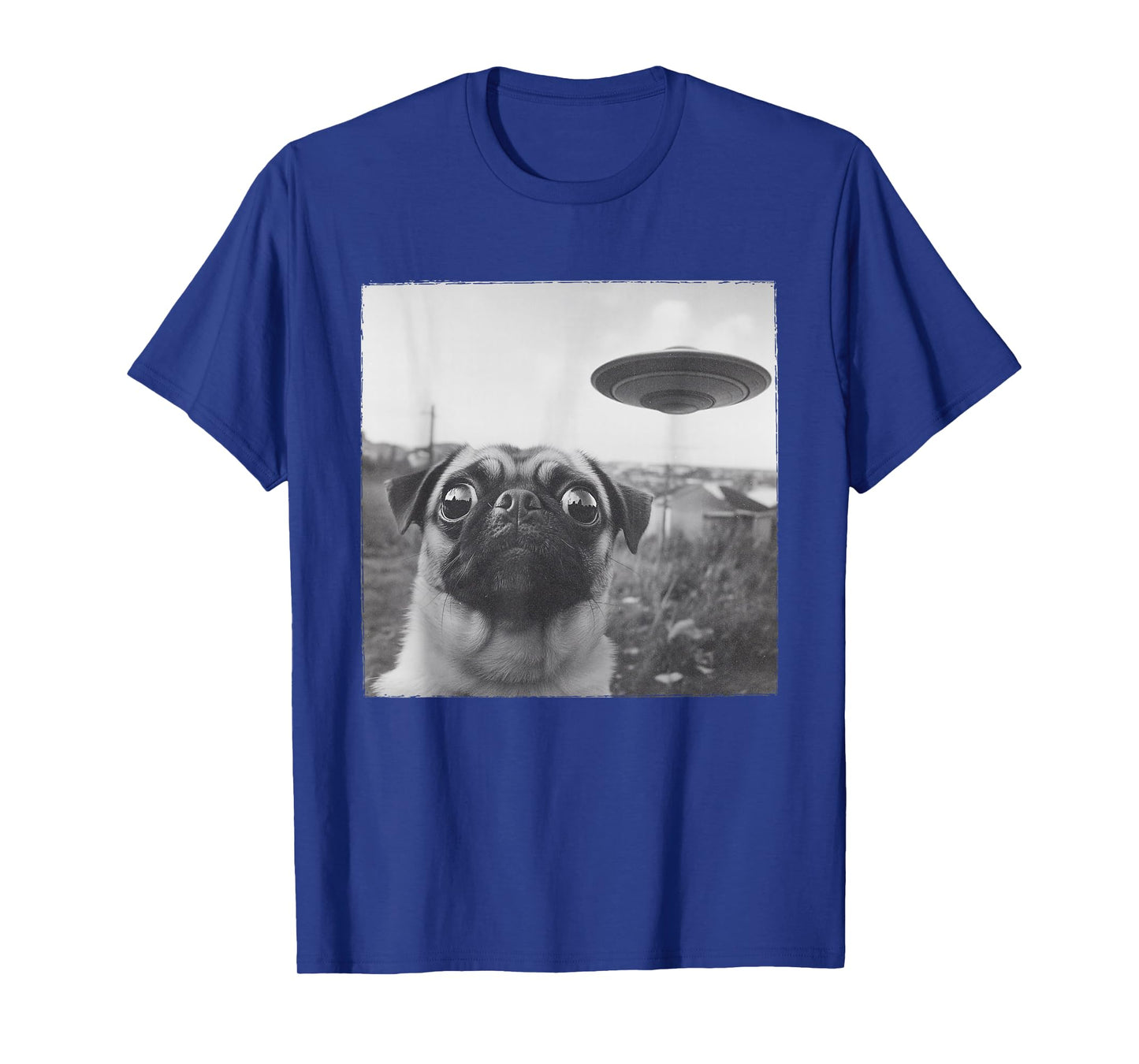 Pug UFO Alien Dog Abduction Spaceship Graphic Pet Lover T-Shirt