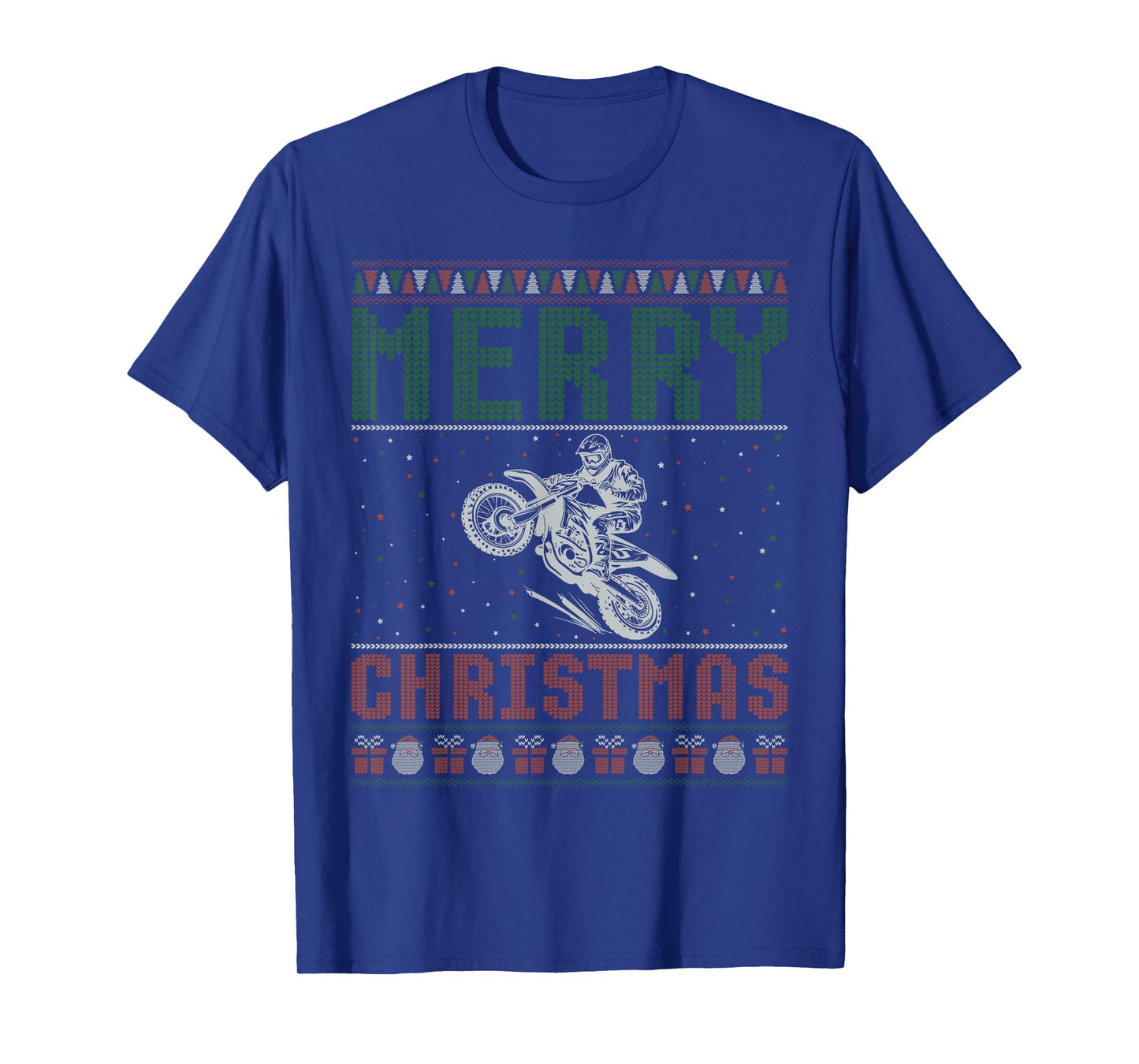 Dirt Bike Design Ugly Christmas Sweater Family Matching T-Shirt