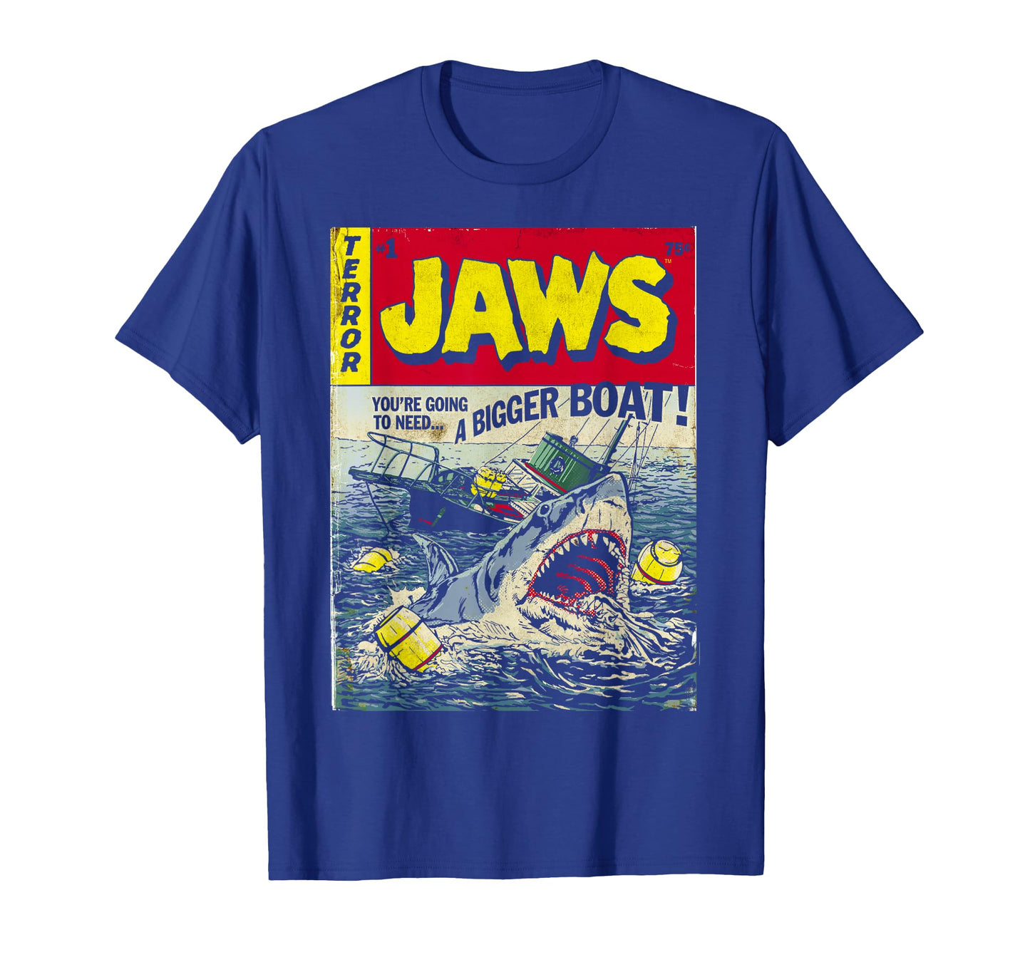 Jaws Pulp Attack Comic Cover Short Sleeve T-Shirt