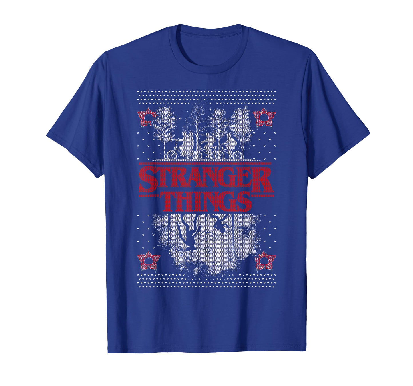 Netflix Stranger Things Ugly Christmas Sweater Style T-Shirt
