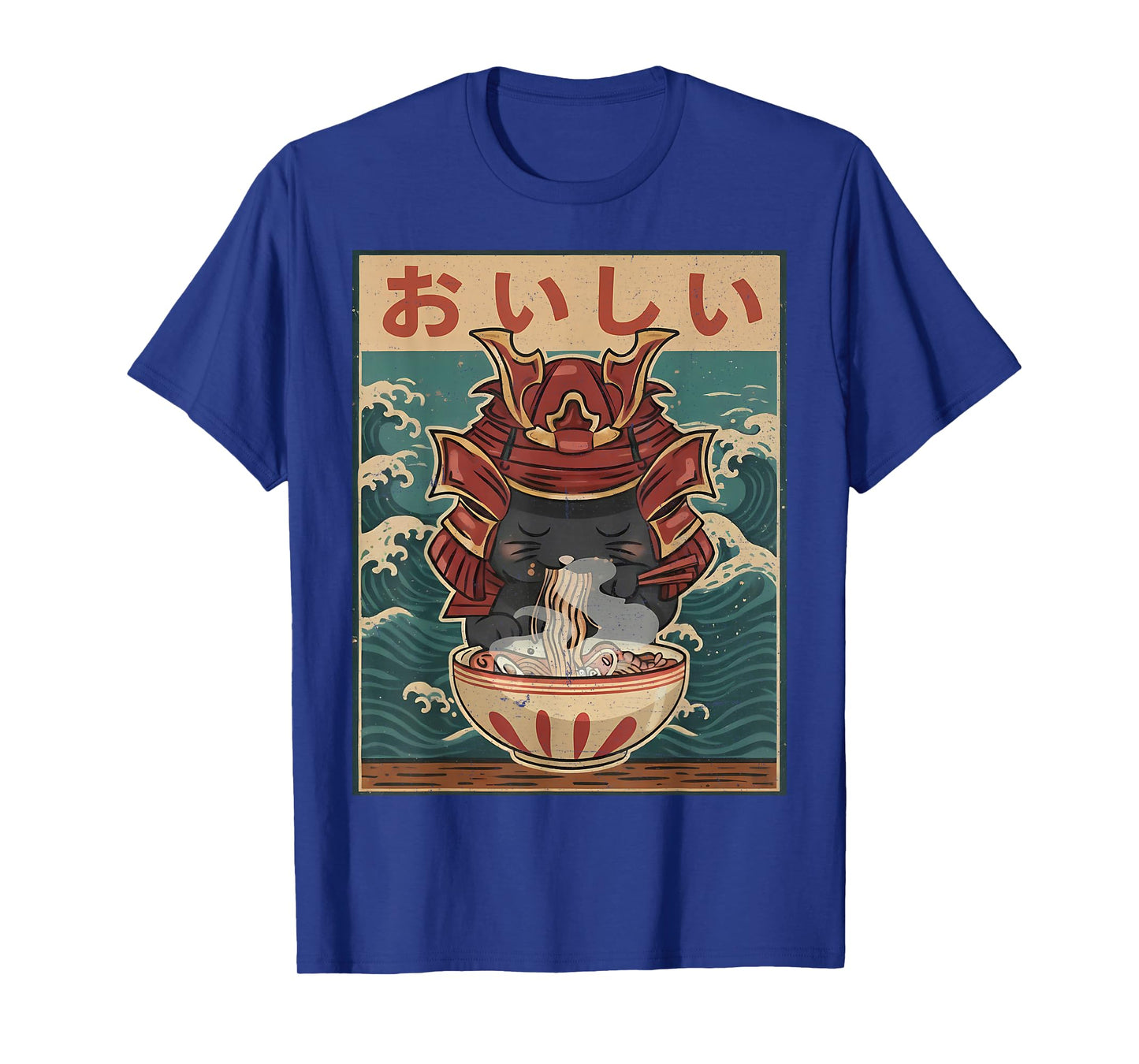 Cat Eating Ramen for Men Women Teens Girls Kawaii Anime T-Shirt