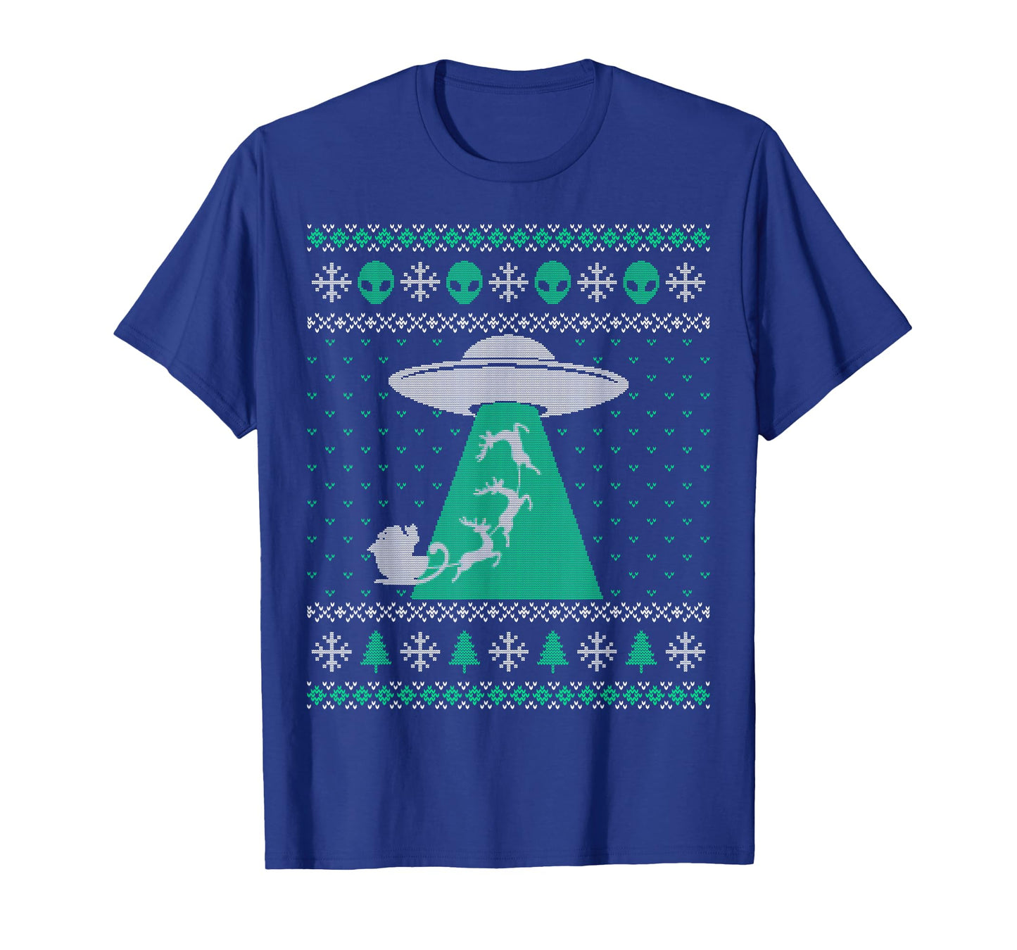 Ufo ugly Christmas sweater, alien santa ugly xmas sweater T-Shirt