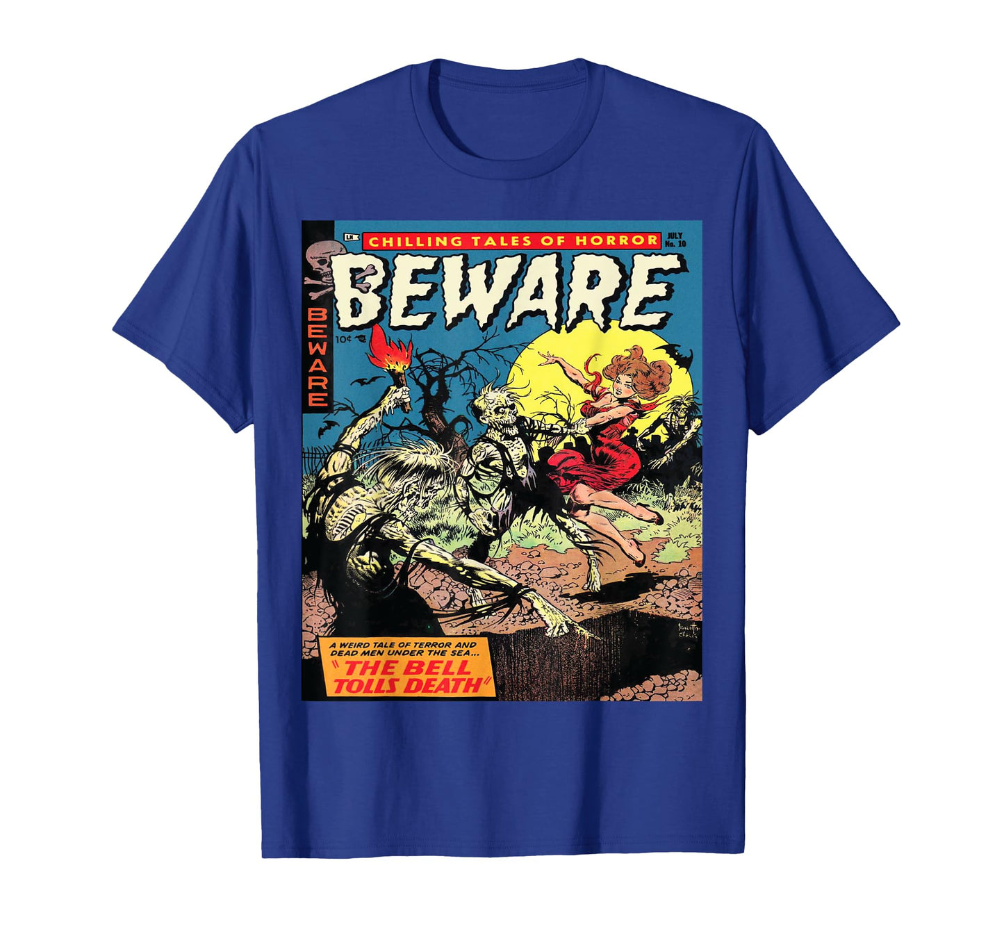 Halloween Horror Vintage Zombie Comic Book Retro Scary Funny T-Shirt