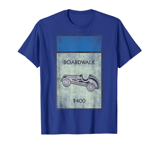 Monopoly Car Token In Boardwalk Space Vintage Shot T-Shirt