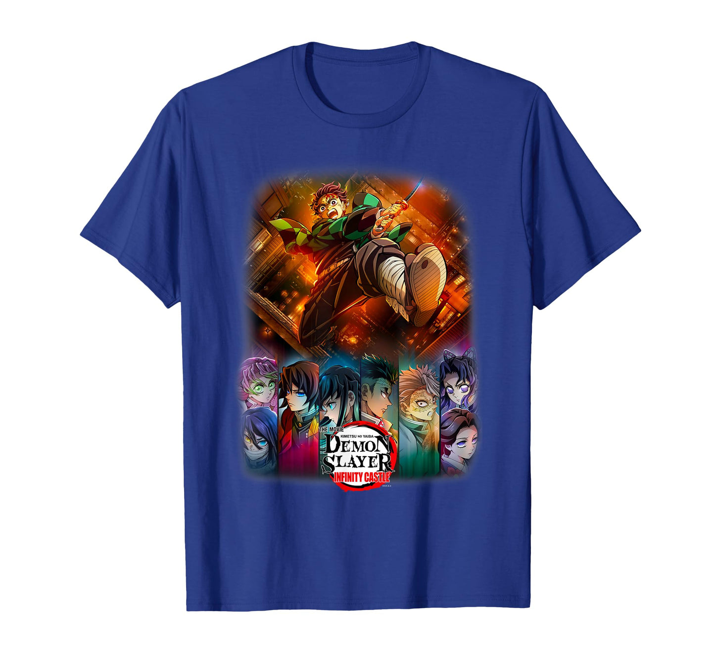 Demon Slayer: Infinity Castle Tanjiro Anime Group Poster T-Shirt
