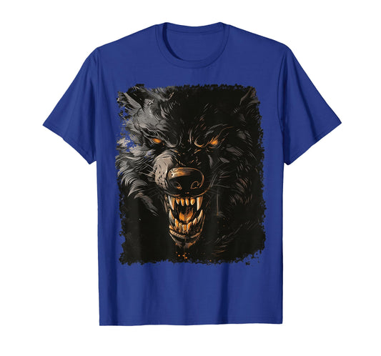 Halloween Design Black Werewolf T-Shirt