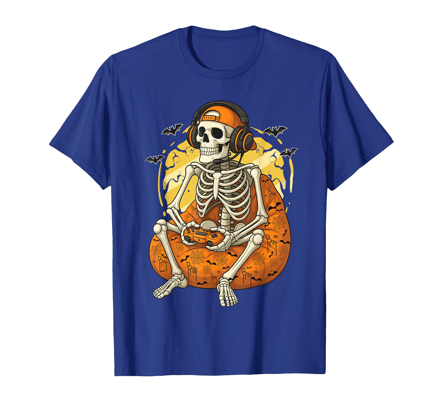Skeleton Gamer Funny Video Gaming Halloween Boys Men Kids T-Shirt