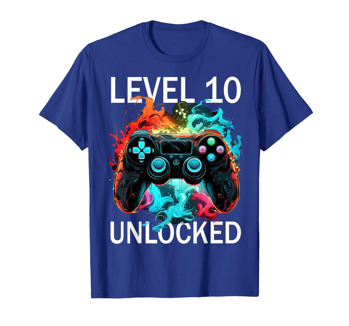 Kids Level 10 Unlocked Video Gamer Retro 10th Birthday Game T-Shirt