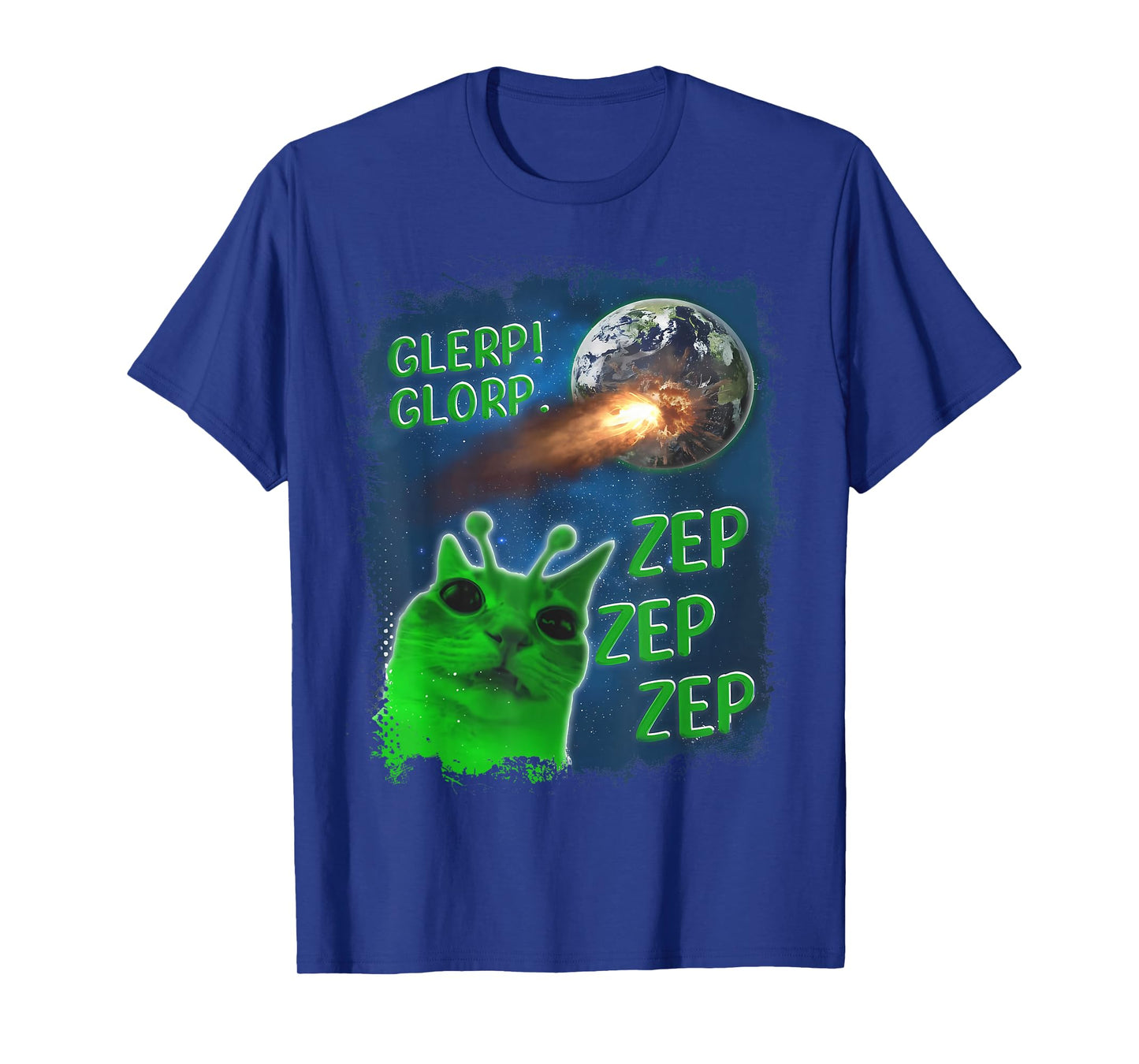 Glerp Glorp Funny Alien Cat T-Shirt