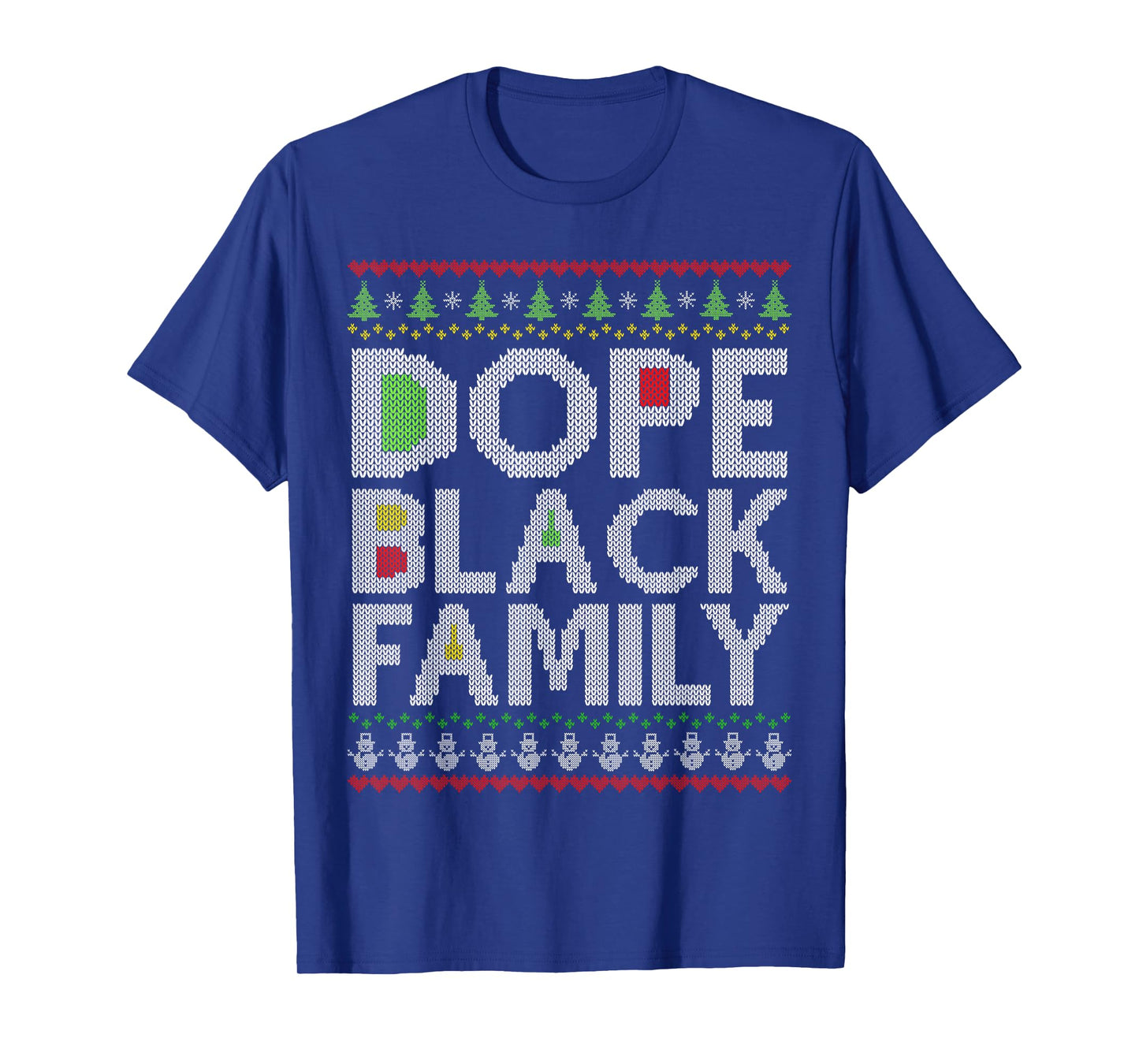 Dope Black Family 2025 Afro Christmas Tree Santa Pj Matching T-Shirt