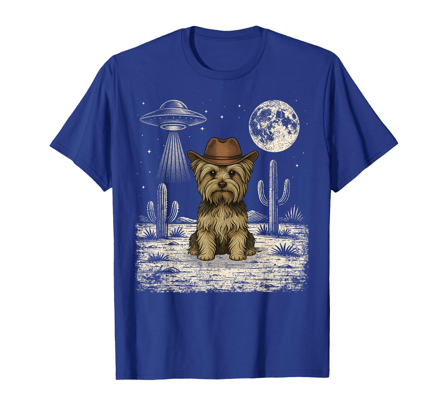 Funny Yorkshire Terrier Cowboy Western Dog UFO T-Shirt
