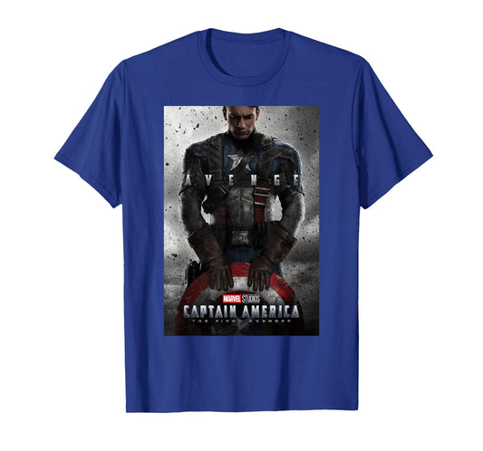 Marvel Studios Captain America Movie Poster T-Shirt